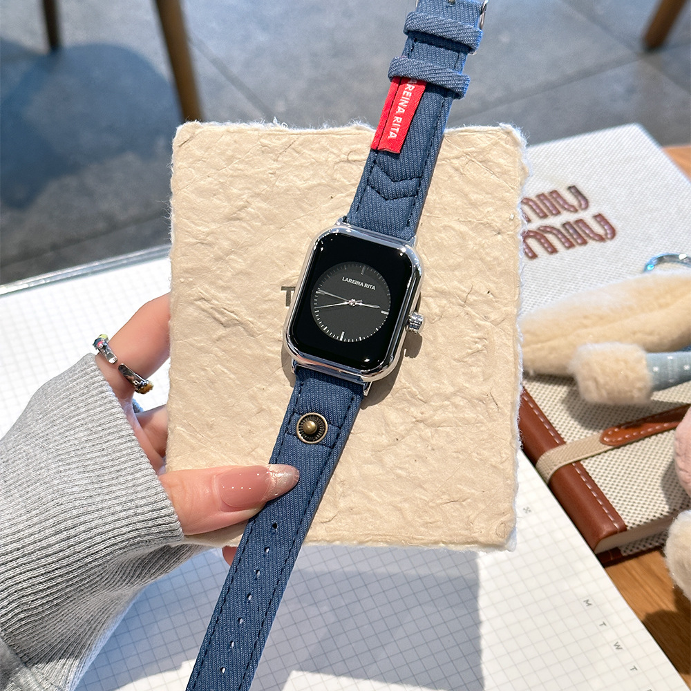 Canvas Strap Watch - Nuevo y elegante reloj cuadrado con