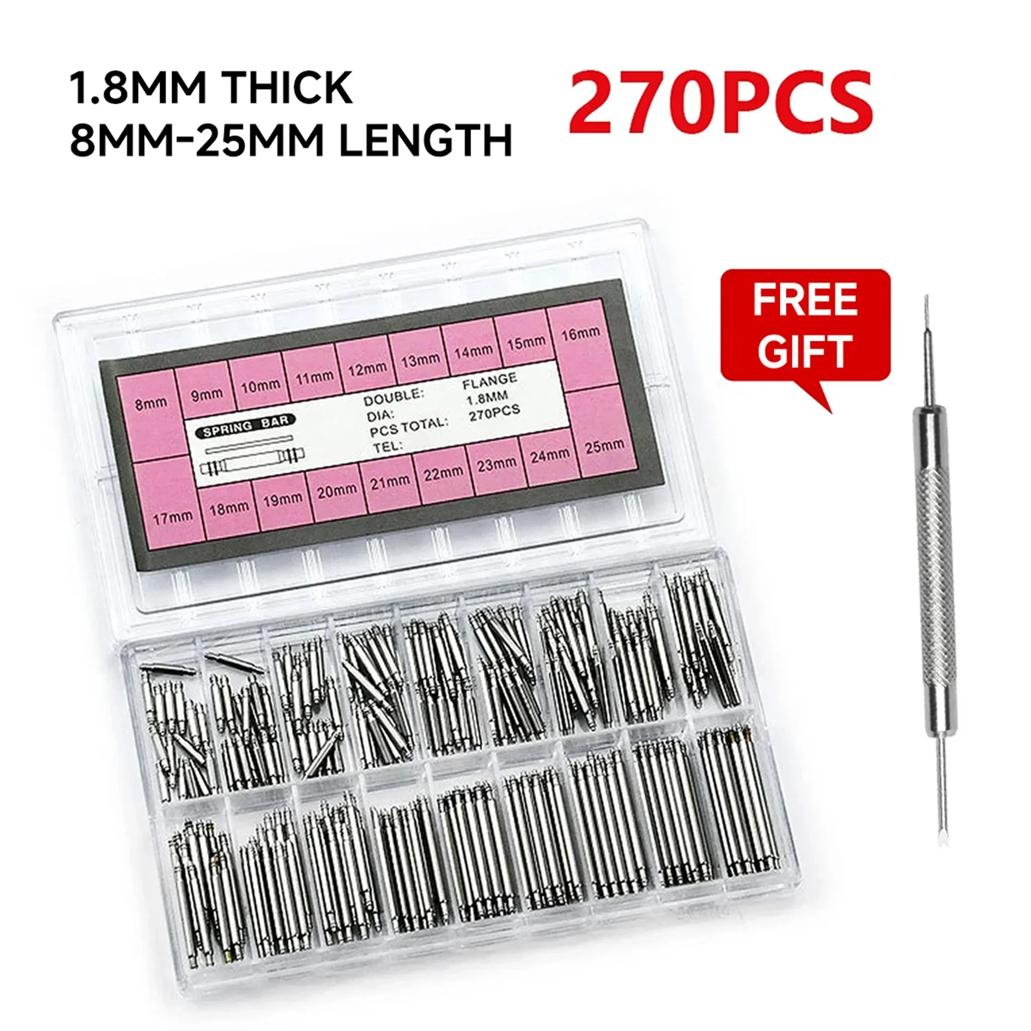 Spring Bar Tool Set - 270 unids/set barras de resorte de