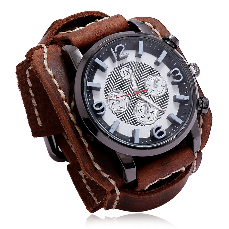 Leather Watch Band Men - Nuevos relojes Retro para hombre, reloj