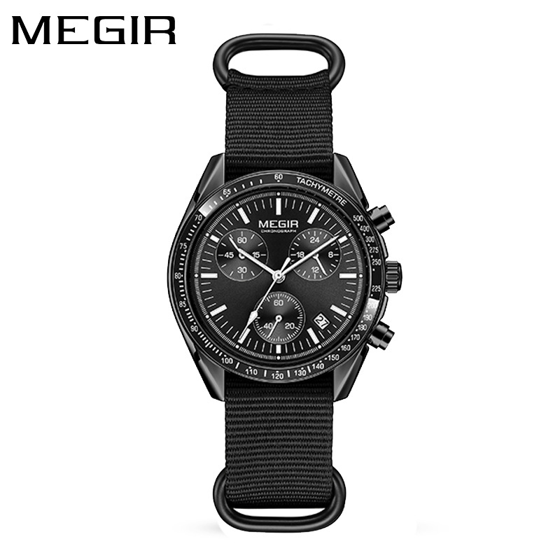 Canvas Strap Watch - Reloj MEGIR 2247 Nuevo de Lujo