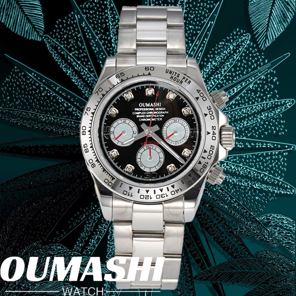 Stainless Bracelet Diver - RELOJ VK63 de lujo, cronógrafo de