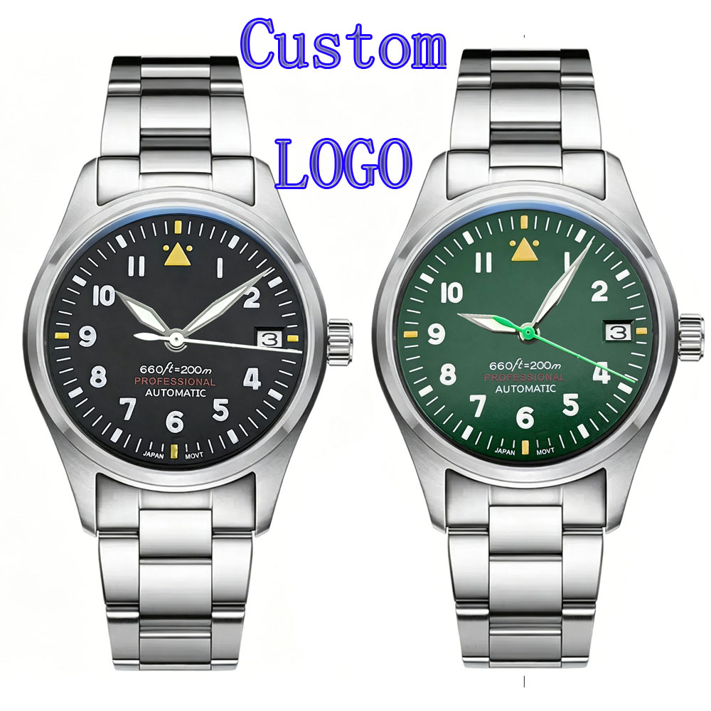 Stainless Bracelet Diver - Reloj de Piloto Personalizado con Logotipo,