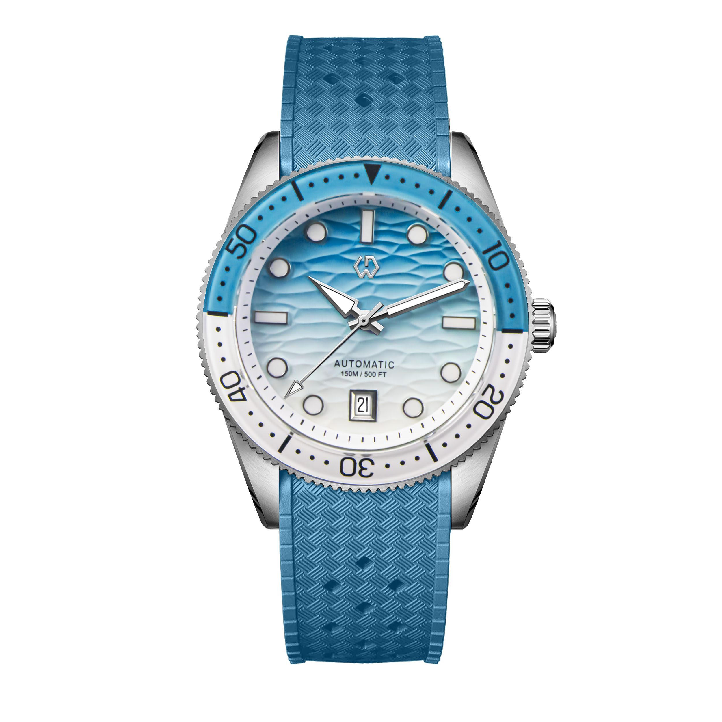 Rubber Strap Diver - Reloj de buceo de 40mm con