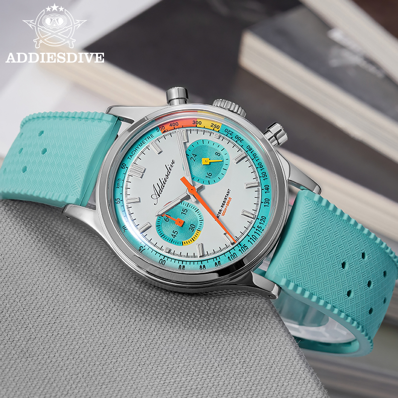 Rubber Strap Diver - ADDIESDIVE, nuevo reloj cronógrafo multifunción con