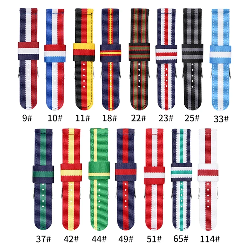 Canvas Strap Watch - Correa de nailon tejido de 20mm
