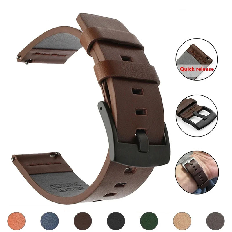 Leather Strap Quick Release - Correa de reloj de 20mm y