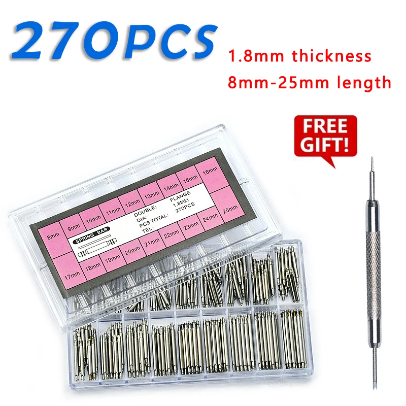 Spring Bar Tool Set - 270 piezas/juego de barras de resorte