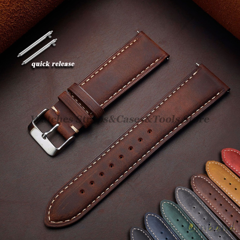 Leather Strap Quick Release - Correa de reloj de cuero de