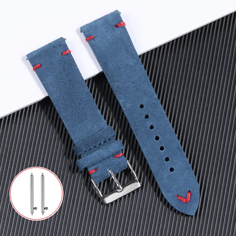 Suede Strap Watch - Correa de reloj Vintage de cuero