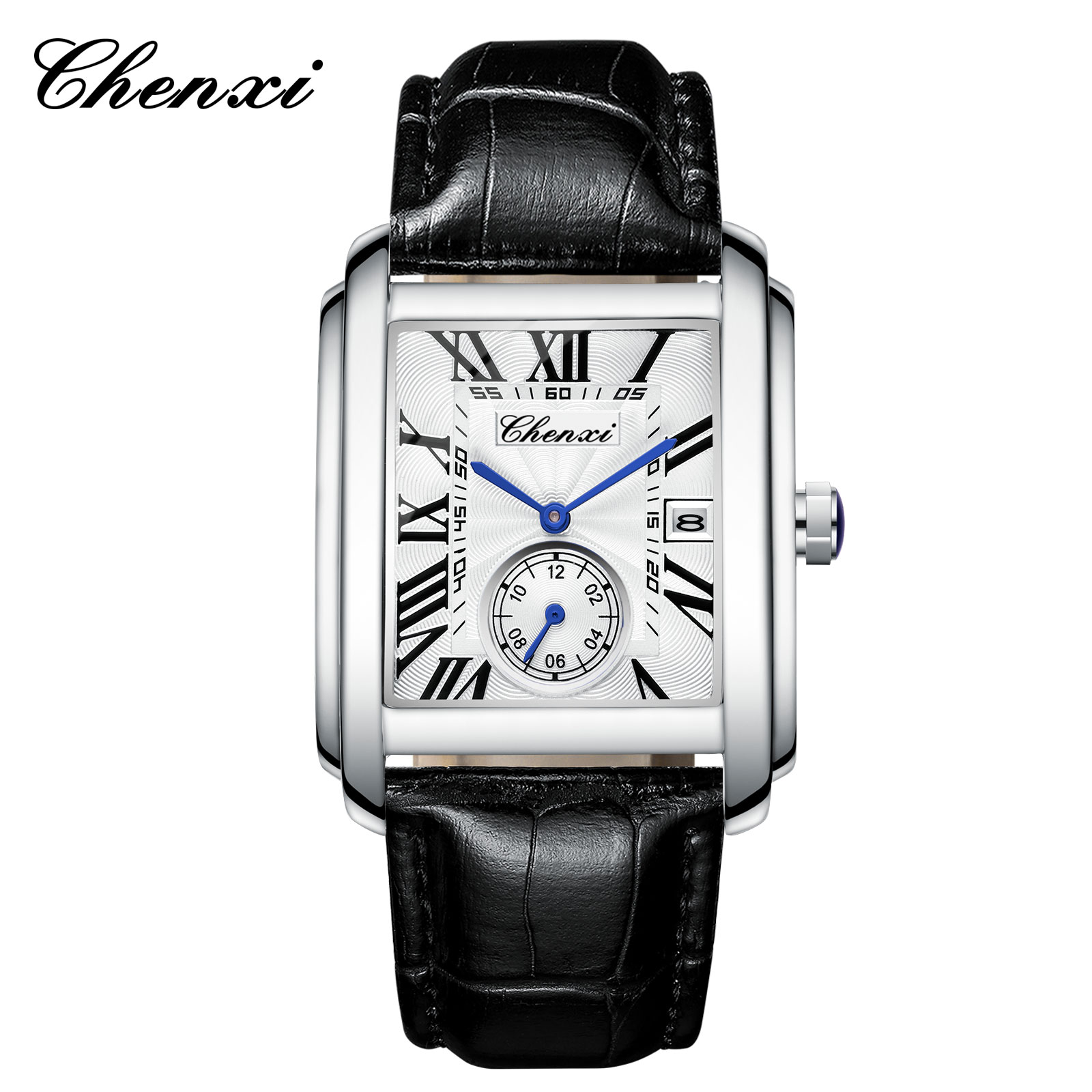 Chenxi 8216 nueva moda niño cl - Leather Watch Band Men reseña y precio