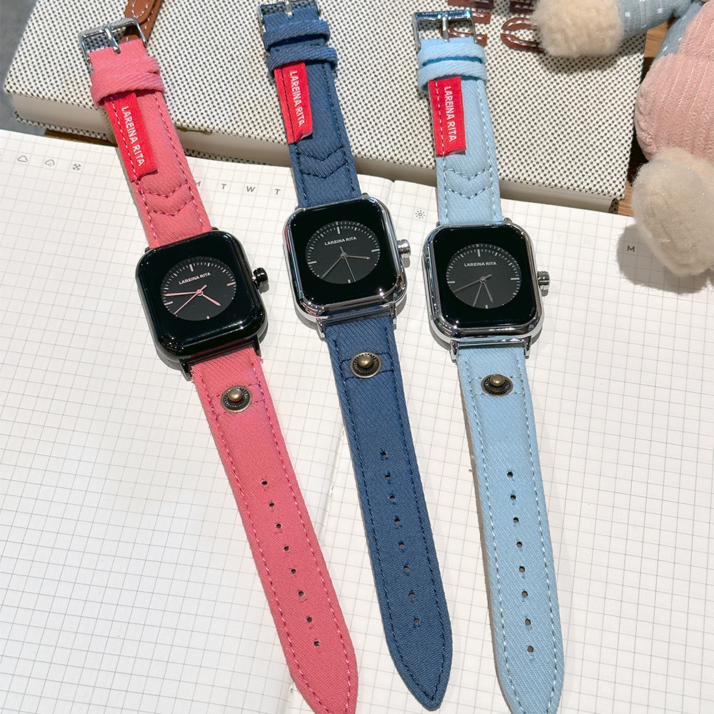 Nuevo y elegante reloj cuadrad - Canvas Strap Watch reseña y precio