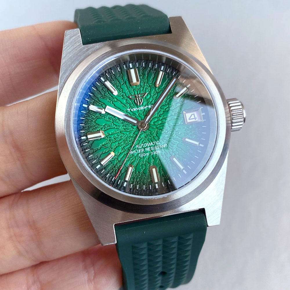 Nuevo Reloj Mecánico de 38mm p - Rubber Strap Diver reseña y precio