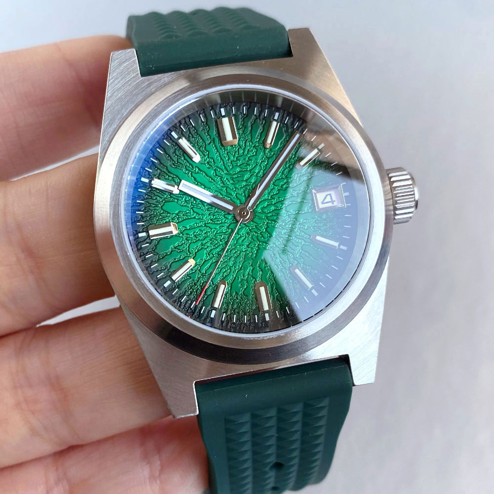 Nuevo Reloj Mecánico de 38mm p - Rubber Strap Diver reseña y precio