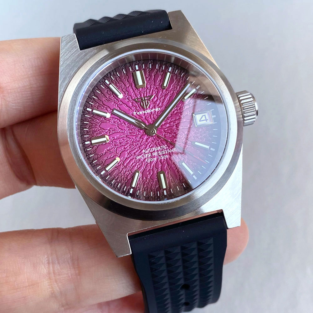 Nuevo Reloj Mecánico de 38mm p - Rubber Strap Diver reseña y precio