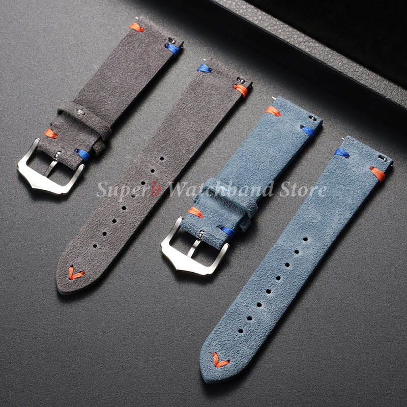 Correa de reloj de cuero de ga - Suede Strap Watch reseña y precio