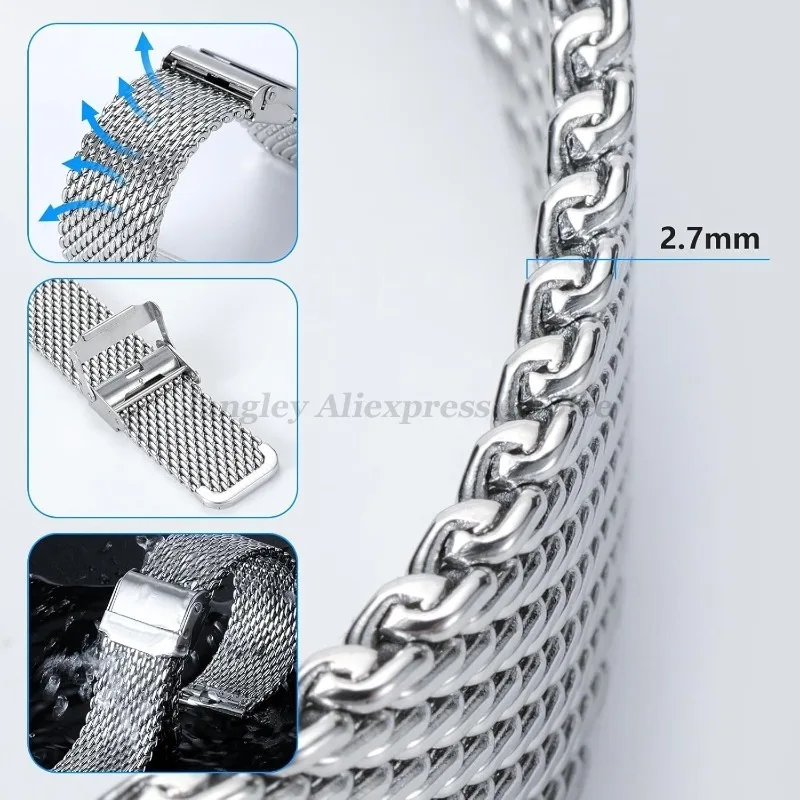 Correa de reloj de malla milan - Milanese Loop Magnetic reseña y precio