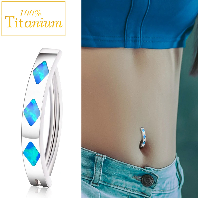 Piercing de ombligo de titanio - Curved Spring Bar reseña y precio