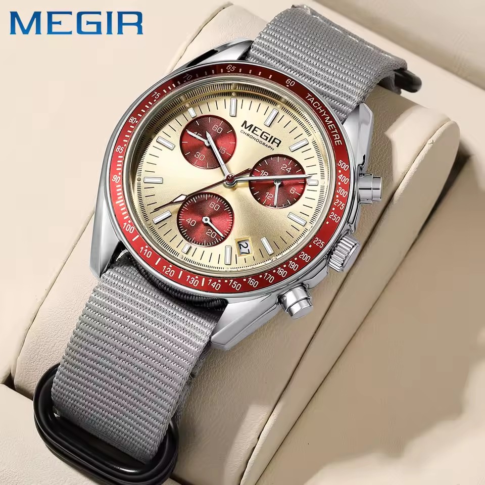 Reloj MEGIR 2247 de cuarzo de  - Canvas Strap Watch reseña y precio