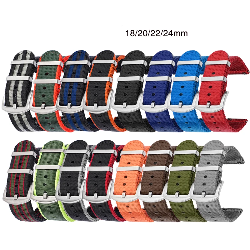 Correa de nailon de 18/20/22/2 - Canvas Strap Watch reseña y precio