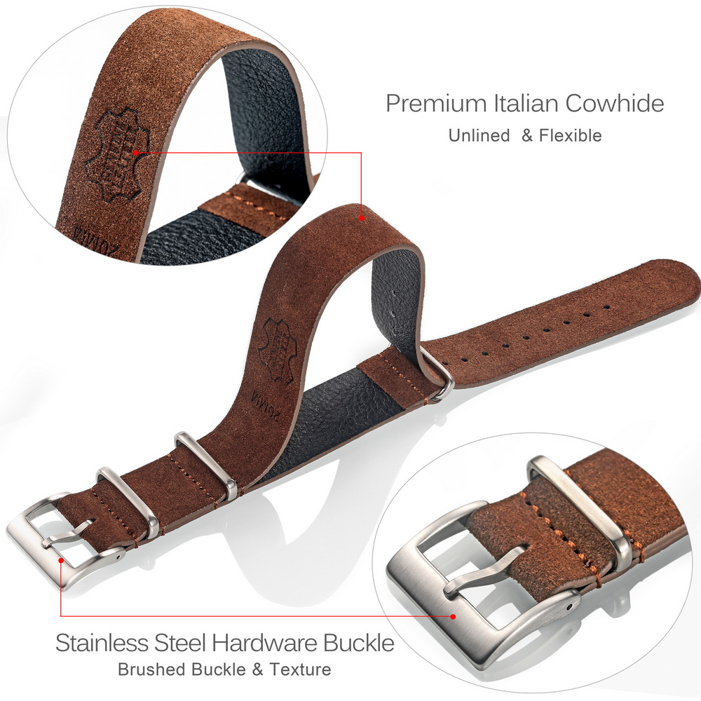 HEMSUT-Correa de reloj de cuer - Tropic Strap Vintage reseña y precio