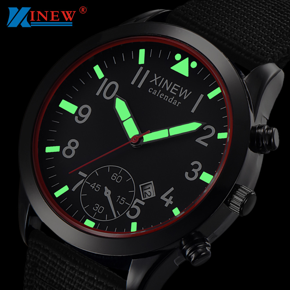 XINEW-reloj de cuarzo deportiv - Canvas Strap Watch reseña y precio