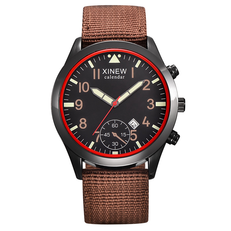 XINEW-reloj de cuarzo deportiv - Canvas Strap Watch reseña y precio