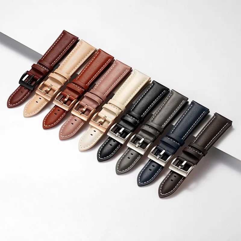 Correa de reloj de cuero genui - Leather Strap Quick Release reseña y precio
