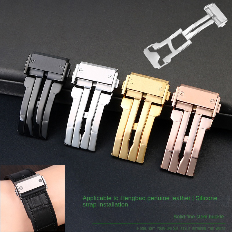 Hebilla de acero inoxidable só - Leather Watch Band Men reseña y precio