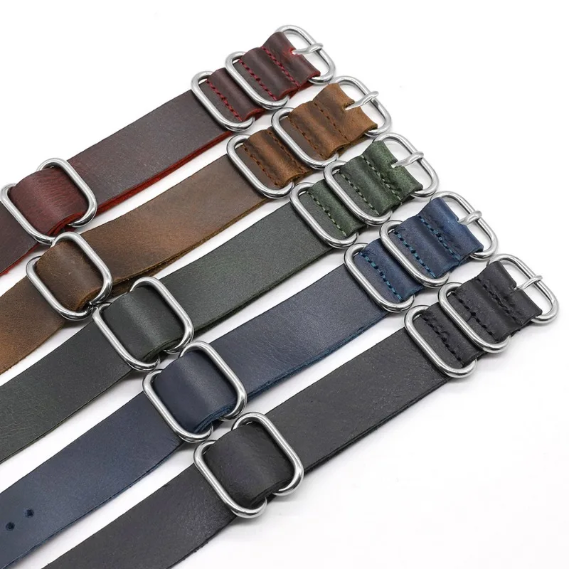 Correas de reloj de cuero genu - Nato Strap Nylon reseña y precio