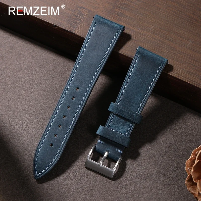 Crazy Horse-Correa de cuero de - Leather Strap Quick Release reseña y precio