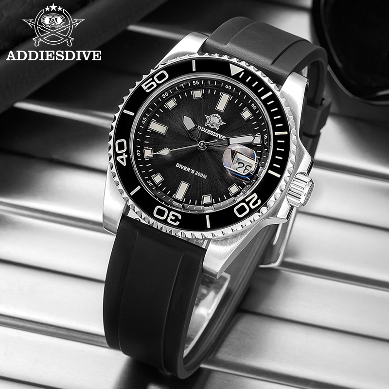 ADDIESDIVE 2115 Relojes de buc - Rubber Strap Diver reseña y precio