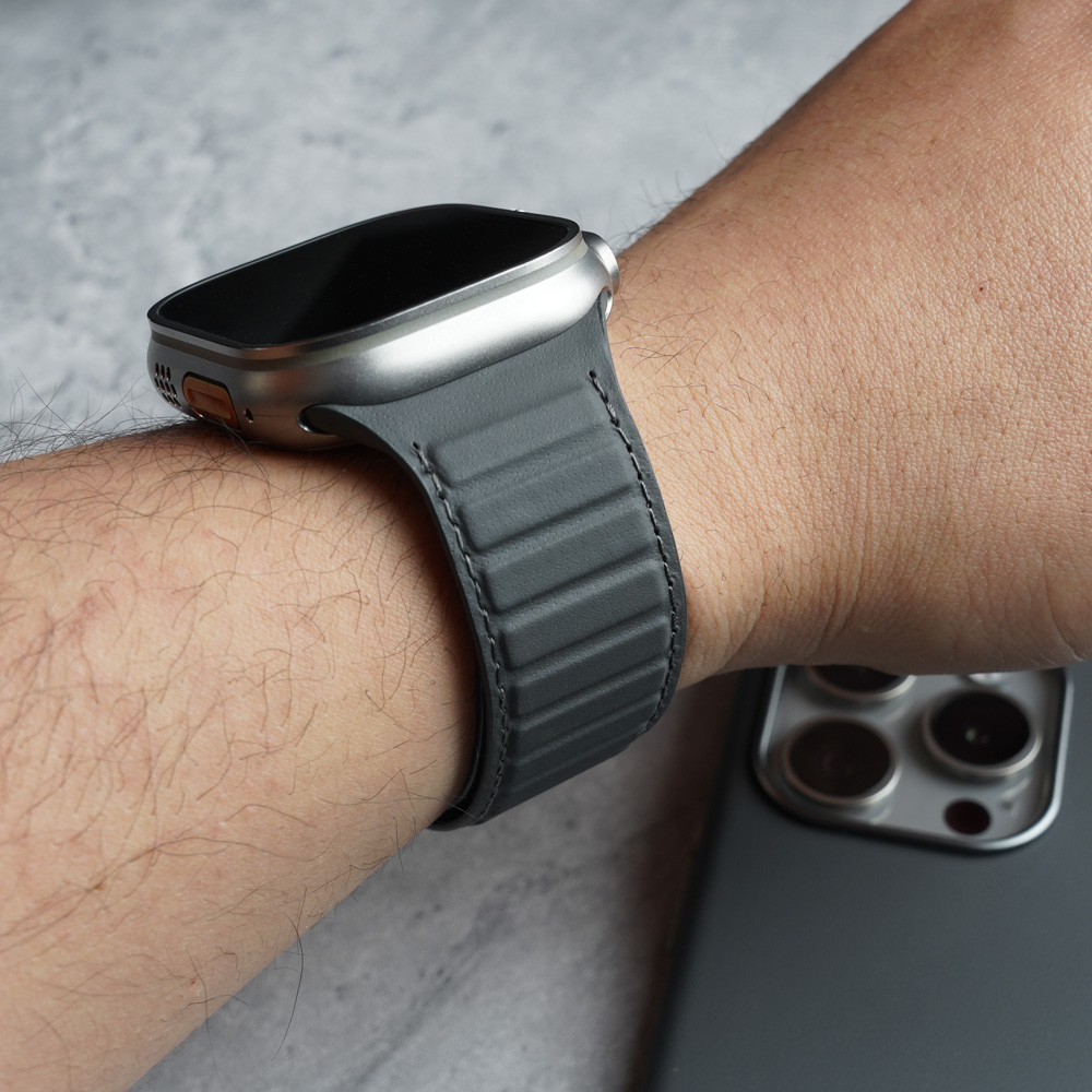 Correa magnética de napa genui - Suede Strap Watch reseña y precio