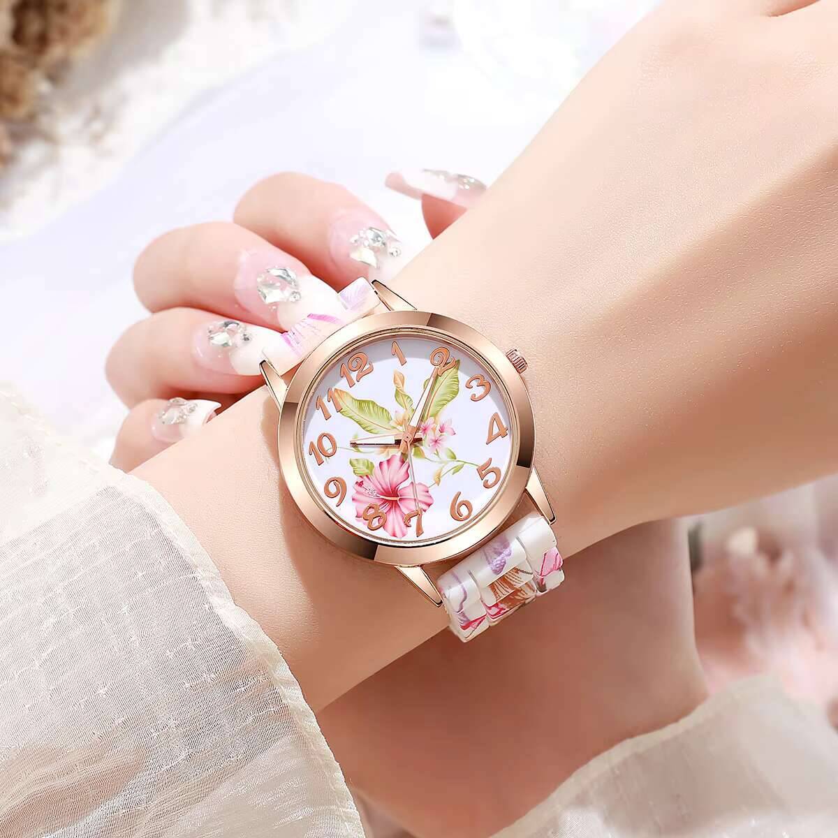 2 uds. Relojes de mujer con es - Silicone Band Women reseña y precio