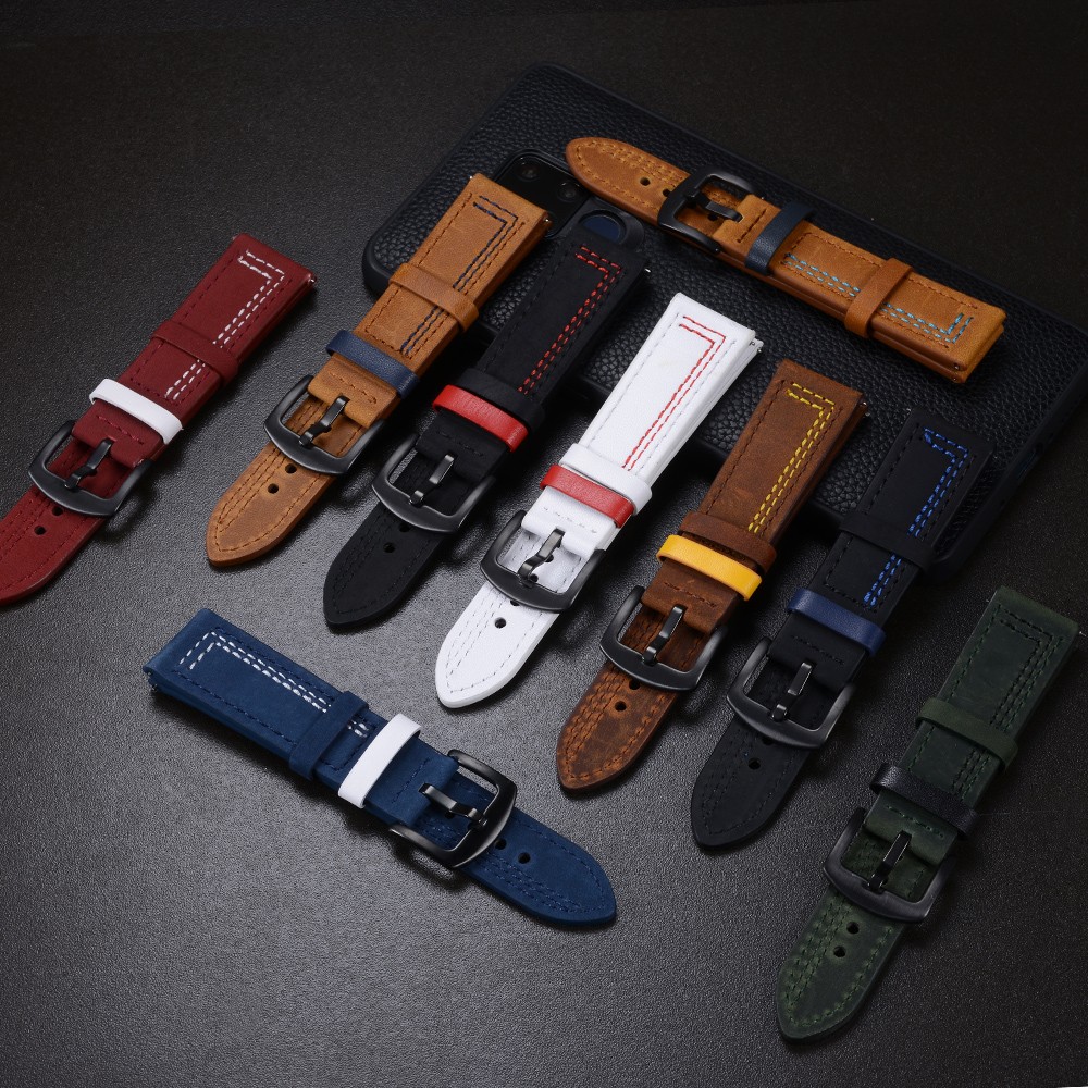 Correa de Reloj Compatible con - Leather Strap Quick Release reseña y precio