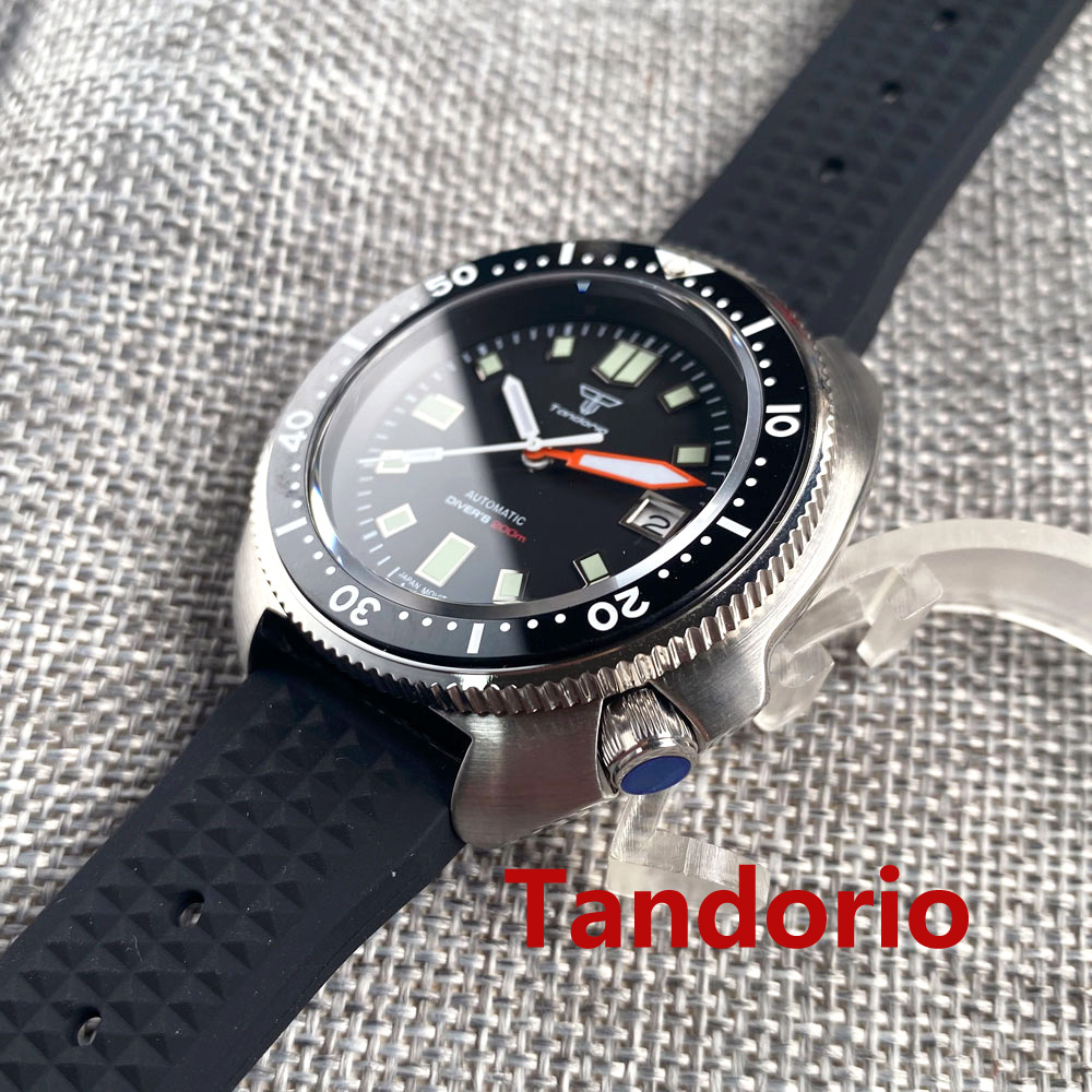 Reloj Tandorio de 44 mm para H - Rubber Strap Diver reseña y precio