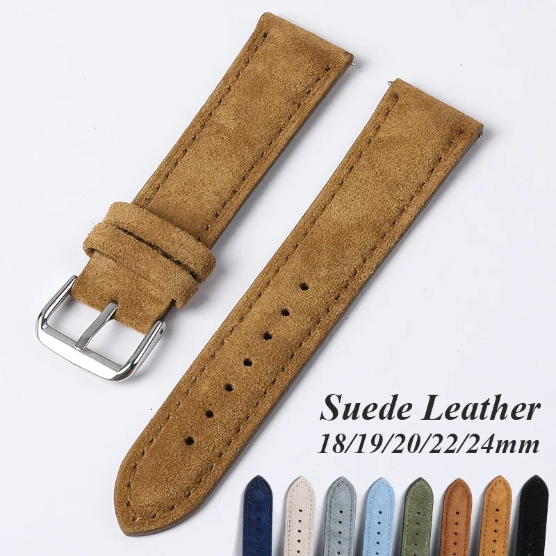 Correa de reloj de cuero genui - Suede Strap Watch reseña y precio