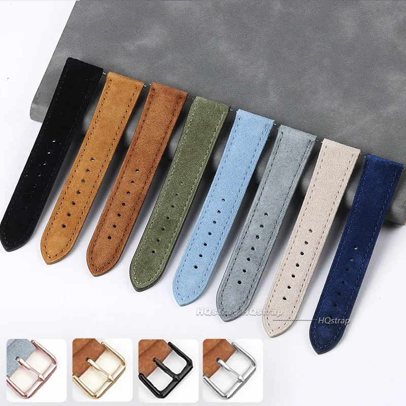 Correa de reloj de cuero genui - Suede Strap Watch reseña y precio