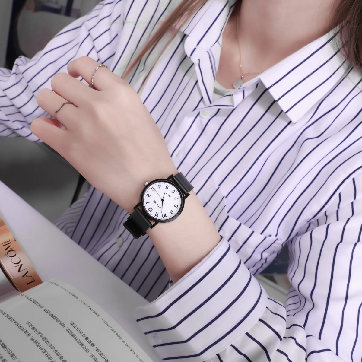 Reloj negro Simple, relojes de - Silicone Band Women reseña y precio