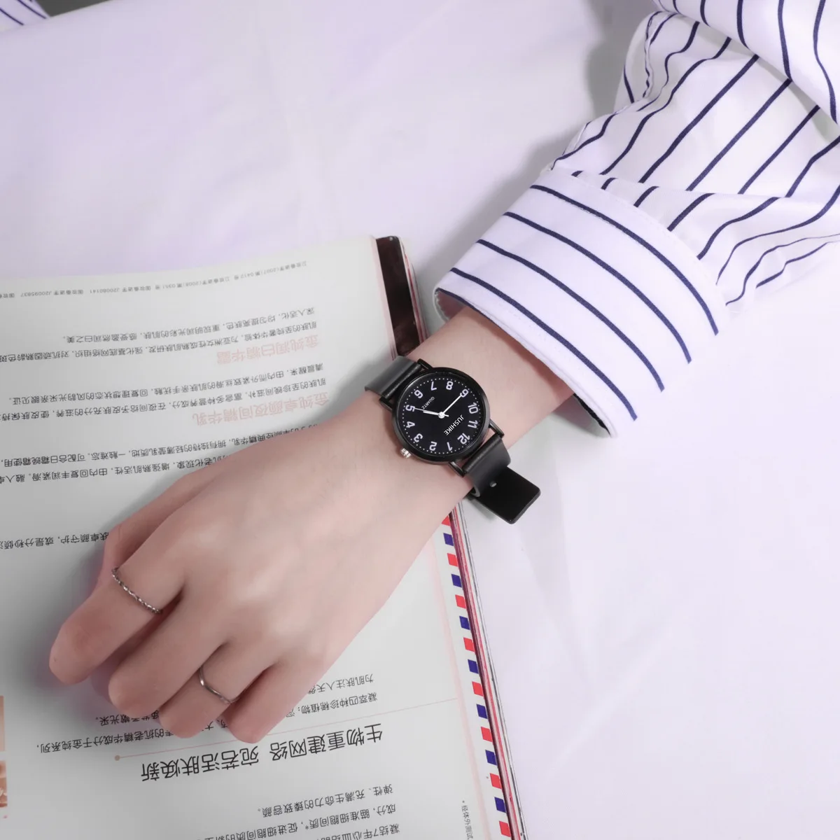 Reloj negro Simple, relojes de - Silicone Band Women reseña y precio