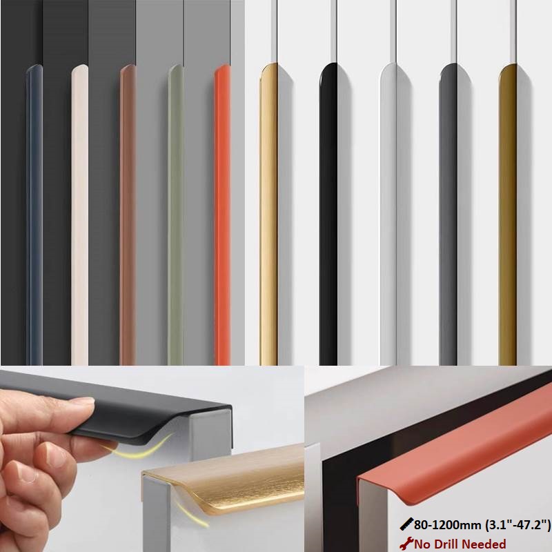 Manijas invisibles de aluminio - Curved Spring Bar reseña y precio
